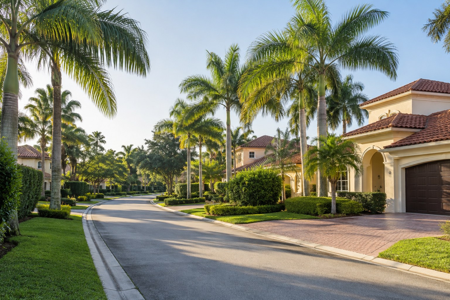 A tile roof home on a quiet Kendall street, illustrative